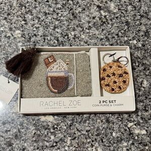 Rachel Zoe Beaded Coin Purse and Cookie Charm Set - S